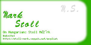 mark stoll business card